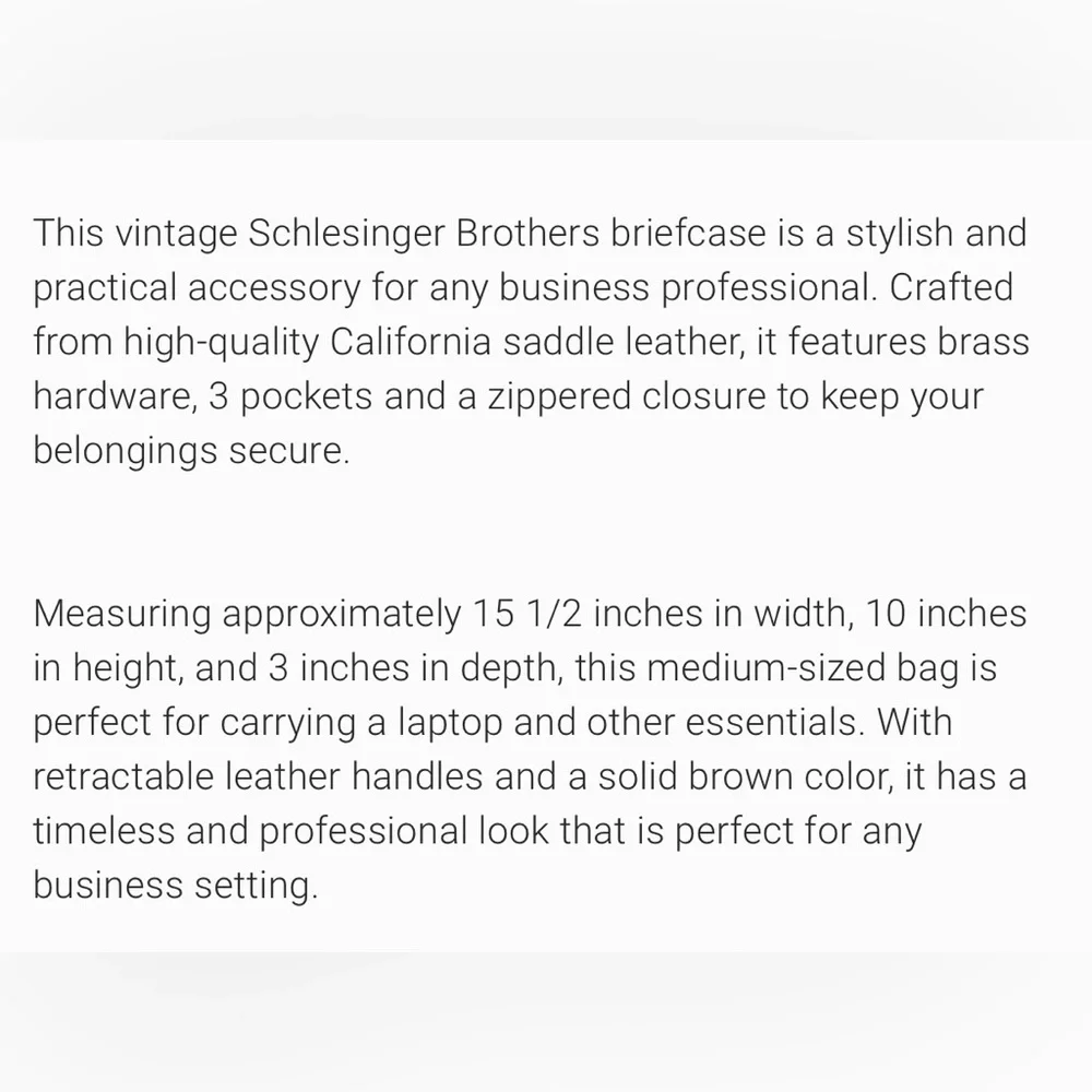 Vintage Schlesinger Brothers briefcase